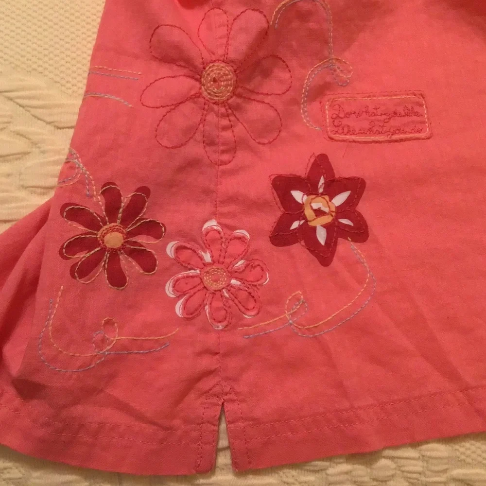 Life is Good Linen Cotton Blend Carnation Pink Button Front Short Sleeve Shirt - Picture 8 of 12